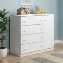 Ver imagem 1 de Cômoda de Bebê Infantil 4 Gavetas 1 Porta Helena