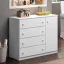 Ver imagem 1 de Cômoda de Bebê Infantil 4 Gavetas 1 Porta Helena