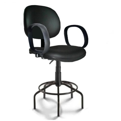 Cadeira Caixa Executiva Lisa com Braço Corsa - (Aranha Martiflex) - Cor Preta - 35032