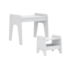 Ver imagem 3 de Conjunto Mesa e Banquinho Infantil Montessori Branco
