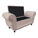Ver imagem 3 de Divã Recamier Com Baú Grécia 1,55 Cm Suede Bege
