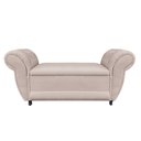 Ver imagem 1 de Divã Recamier Com Baú Grécia 1,55 Cm Suede Bege