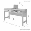 Ver imagem 4 de Escrivaninha Mesa Escritório Minimalista Liz com Gaveta e Nicho 1,35m Marrom/Cinamomo