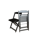 Ver imagem 2 de Conjunto Mesa Dobrável 70x70 Tampo Mdf e 02 Cadeiras Dobrável Retrátil:preto