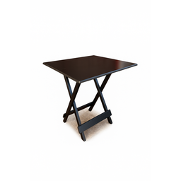 Conjunto Mesa Dobrável 70x70 Tampo Mdf e 02 Cadeiras Dobrável Retrátil:preto - 3