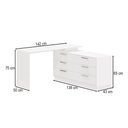 Ver imagem 2 de Mesa Escrivaninha com Cômoda Rocher 6 Gavetas Branco - Pnr Móveis