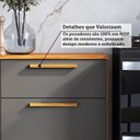Ver mais imagens de Cozinha Modulada Compacta 100% MDF 2 Peças 4 Portas 1 Gaveta Viena Espresso Móveis Cinza/Canela/Platina