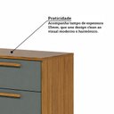 Ver imagem 6 de Cozinha Modulada Compacta 100% MDF 2 Peças 4 Portas 1 Gaveta Viena Espresso Móveis Cinza/Canela/Platina