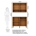 Ver imagem 3 de Cozinha Modulada Compacta 100% MDF 2 Peças 4 Portas 1 Gaveta Viena Espresso Móveis Cinza/Canela/Platina