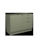 Ver imagem 5 de Cozinha Compacta Modulada 7 Portas 3 Gavetas 100% MDF sem Tampo Sevilha Verde/Hill