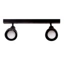 Ver imagem 1 de Luminária Trilho Spot Duplo 2 Lâmpadas E-27 Cor:preto