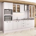 Ver imagem 1 de Cozinha Completa Milla Start 13 Portas 5 Gavetas MDF 320cm Branco