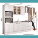 Ver mais imagens de Cozinha Completa Milla Start 13 Portas 5 Gavetas MDF 320cm Branco