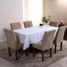 Toalha de Mesa Basic 3,00m 10 Lugares Oxford Natal Branco - 4