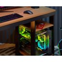 Ver imagem 5 de Escrivaninha Mesa Gamer Alfa Escritório Trabalho Notebook Estudo Moveis House Preto/nature