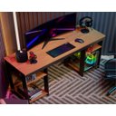 Ver imagem 3 de Escrivaninha Mesa Gamer Alfa Escritório Trabalho Notebook Estudo Moveis House Preto/nature
