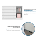 Ver imagem 5 de Cômoda Infantil 100% MDF 4 Gavetas e 1 Porta Eloísa Branco