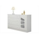 Ver imagem 3 de Cômoda Infantil 100% MDF 4 Gavetas e 1 Porta Eloísa Branco