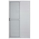 Ver imagem 1 de Porta Balcão de Correr com Veneziana de Alumínio Branco 3 Folhas Móveis Cmc Classic-2.10AX1.50L