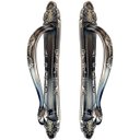 Ver imagem 1 de Puxador Duplo Magnus Bronze Antigo 300mm Porta Pivotante Correr Madeira Vidro Colonial Clássico Rúst