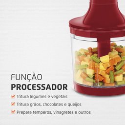 Mixer Premium Mondial M-10 500w vermelho com Inox 220v - 2
