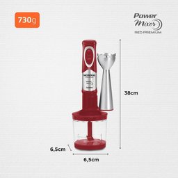 Mixer Premium Mondial M-10 500w vermelho com Inox 220v - 5