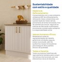 Ver mais imagens de Balcão Planejado 2 Portas 80cm com Tampo Marselha CabeCasa MadeiraOriginals Branco