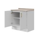 Ver imagem 5 de Balcão Planejado 2 Portas 80cm com Tampo Marselha CabeCasa MadeiraOriginals Branco