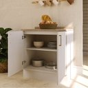 Ver imagem 4 de Balcão Planejado 2 Portas 80cm com Tampo Marselha CabeCasa MadeiraOriginals Branco
