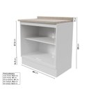 Ver imagem 3 de Balcão Planejado 2 Portas 80cm com Tampo Marselha CabeCasa MadeiraOriginals Branco