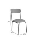 Ver imagem 3 de Kit 2 Cadeiras de Jantar Estofadas Ergonômico 188 Aço Carbono Branco e Preto