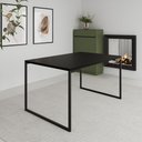 Ver imagem 3 de Mesa Jantar Manchester Preta com 4 Cadeiras Pretas Diamond para Sala de Jantar Cozinha - Preto