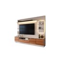 Ver imagem 4 de Estante Home para Tv até 75 Polegadas Noble 225cm com Torre Nicho Led Off White/jequitiba