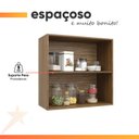 Ver imagem 5 de Armário de Cozinha e Lavanderia com 2 Portas Duplo Aéreo Módulo Suspenso Nogal/branco Paris