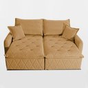 Ver imagem 5 de Sofá sem Caixa Retrátil 1,80m Softgel Sublime Boucle Caramelo Cama Inbox