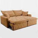 Ver imagem 7 de Sofá sem Caixa Retrátil 1,80m Softgel Sublime Boucle Caramelo Cama Inbox
