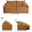 Ver imagem 2 de Sofá sem Caixa Retrátil 1,80m Softgel Sublime Boucle Caramelo Cama Inbox