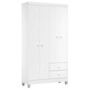 Ver imagem 6 de Quarto de Bebê 4 Portas com Gaveteiro Ternura Baby e Berço Lara Branco Brilho - Incorplac