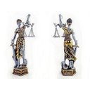 Ver imagem 4 de Dama da Justiça Direito Deusa Têmis Estatua Resina - Dourado e Prata