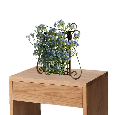 Kit 6 Hastes Flores Artificiais Azul 60cm para Vasos e Decoração de Festa