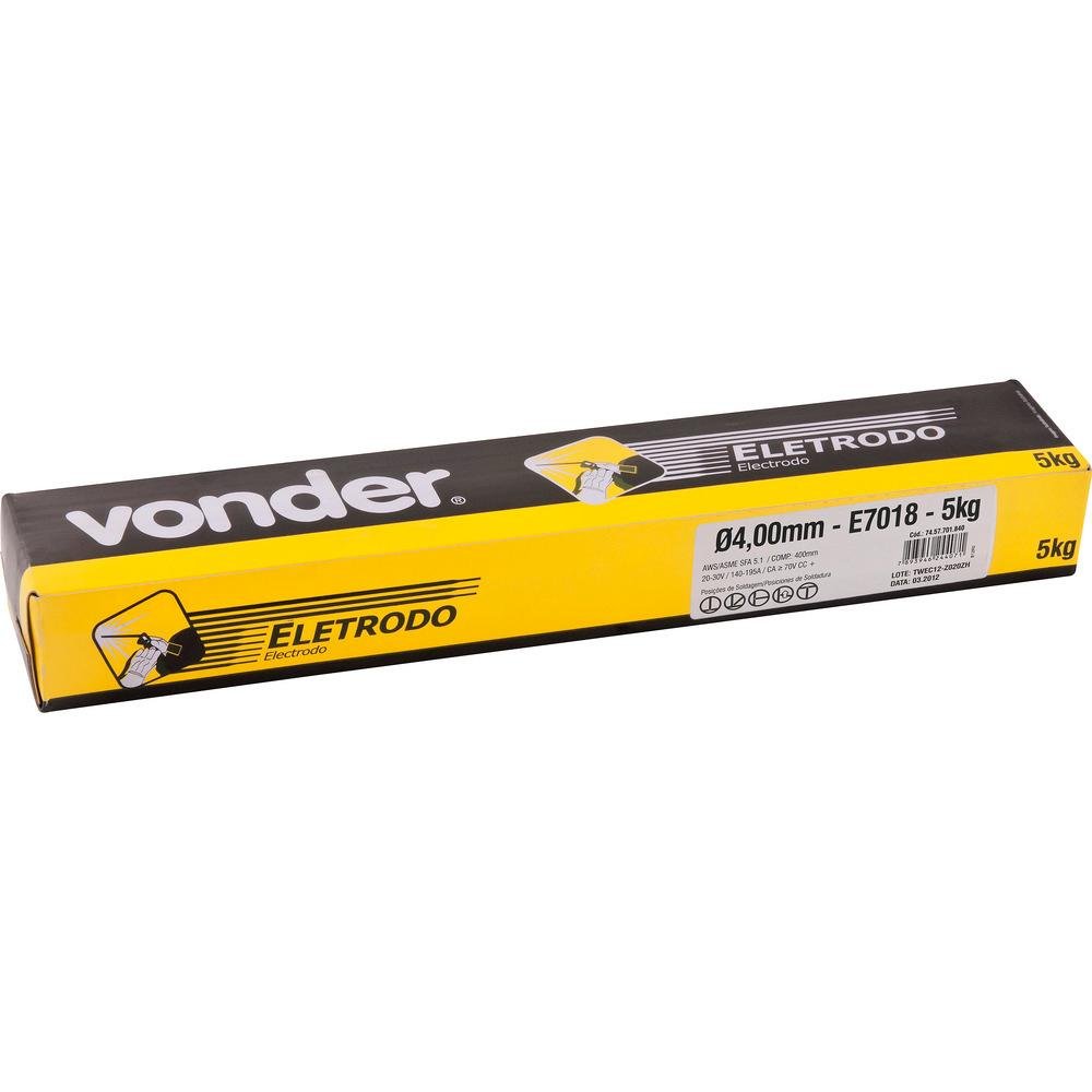 Eletrodo 7018 3,25mm com 5 quilos - Vonder - 2