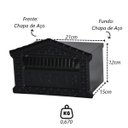 Ver imagem 2 de Caixa de Correio Cartas Tijolinho Preta Embutir 15x21x12cm