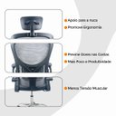 Ver imagem 7 de Cadeira de Escritório Diretor Oficial Vegas com Apoio - Cinza Preto + E-book