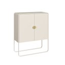 Ver imagem 2 de Balcão Buffet 90cm 2 Portas Orgânico Pé Metal Luna BP Offwhite