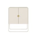 Ver imagem 4 de Balcão Buffet 90cm 2 Portas Orgânico Pé Metal Luna BP Offwhite