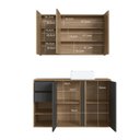Ver imagem 5 de Gabinete de Banheiro Suspenso 110cm com Espelheira 3 Portas Antônia Ii com Cuba Mel/Grafite
