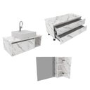 Ver imagem 2 de Gabinete Com Cuba Espelheira Armário Balcão Gaveteiro 2 Portas 2 Gavetas Banheiro Cor Branco Má