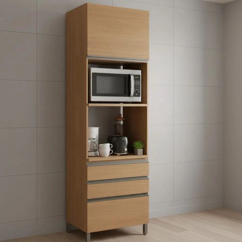 Torre Quente 2 Nichos 1 Porta e 3 Gavetas 70cm Maxxi Kappesberg