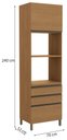 Ver imagem 2 de Torre Quente 2 Nichos 1 Porta e 3 Gavetas 70cm Maxxi Kappesberg