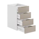 Ver imagem 5 de Balcão Planejado Suspenso 4 Gavetas 40cm sem Tampo sem Rodapé Ipanema CabeCasa MadeiraOriginals Branco/Fendi T